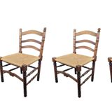 Lot 4 straw chairs