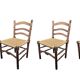 Lot 4 straw chairs
