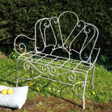 Old wrought iron bench