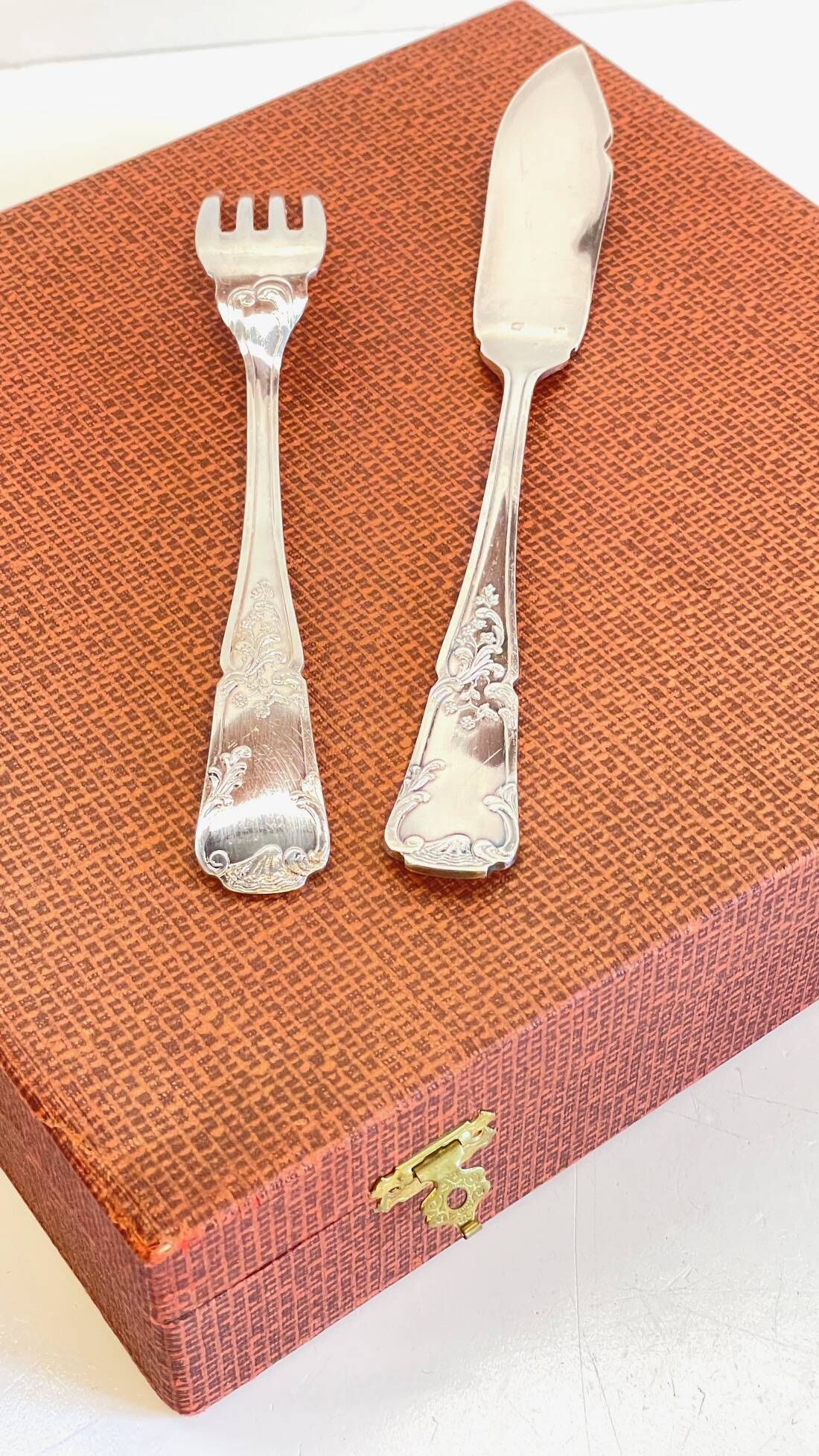 PLATIL 12 Couverts à Poisson  Métal Argenté