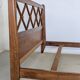 Double bed from Atelier Saint-Sabin in solid oak with lattices - 1950s