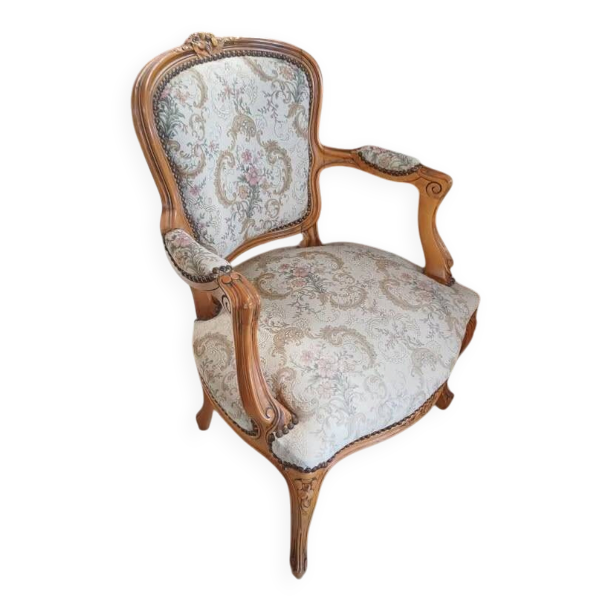 Fauteuil cabriolet de style Louis XV