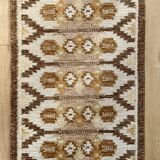 Flatweave Rug Ingegerd Silow, Swedish, Rollakan, Small, Original, Vintage