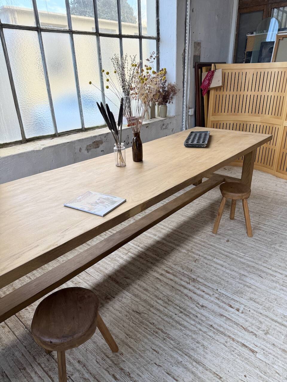 XXL solid oak farmhouse table 3.5m