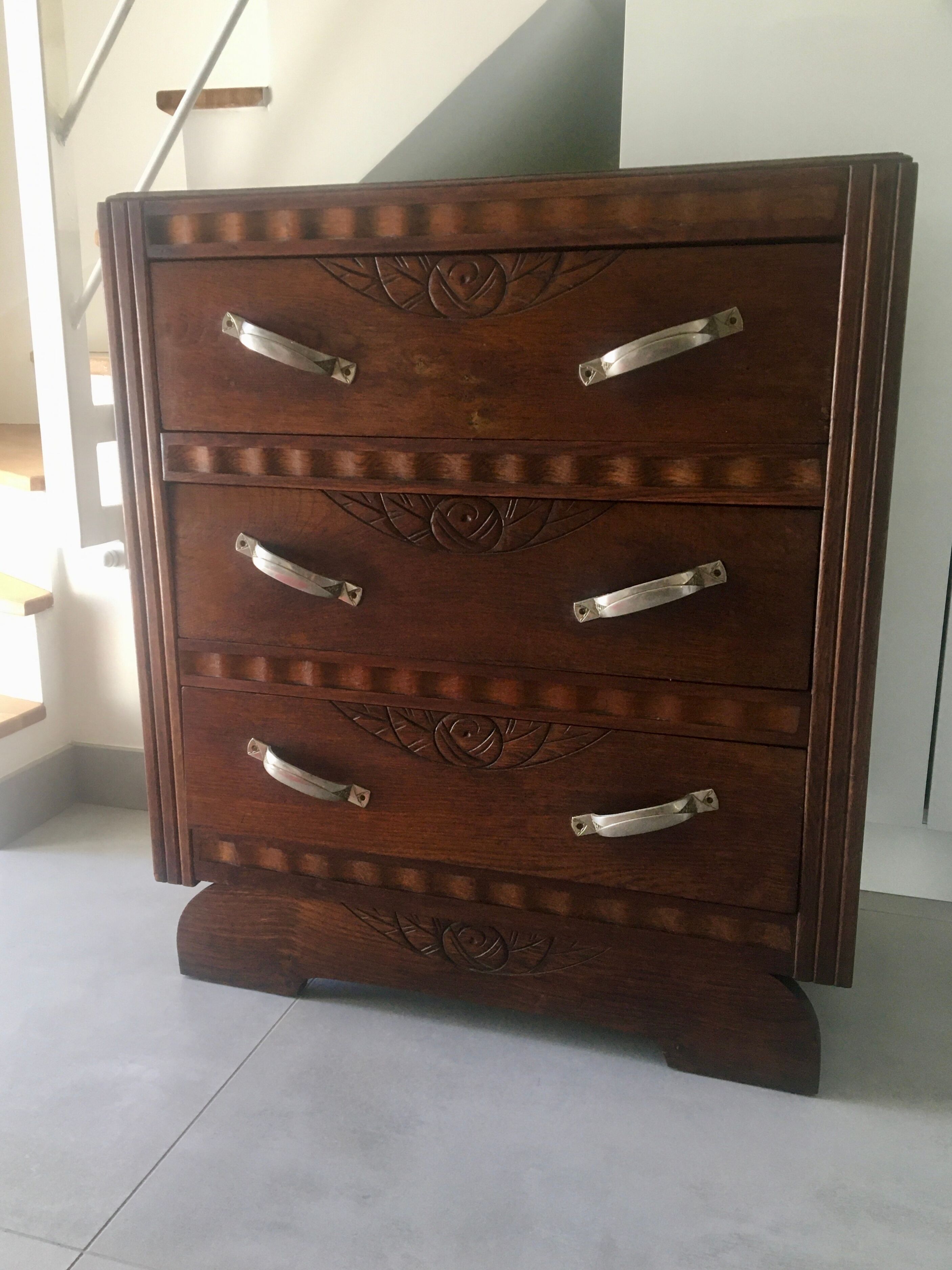 Small chest of drawers 3 drawers authentic Art Deco