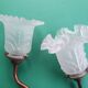 Pair of antique 1930s art deco wall lights