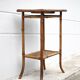 Bamboo and woven wicker table, vintage bamboo console, side table