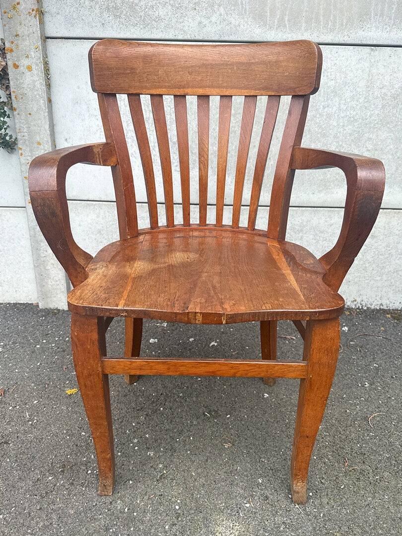 Office chair – vintage – solid wood – USA, circa 1900