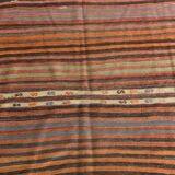 168x217 Tile Color Kilim Rug, Livin Room Rug, 6x7 Antique Vintage Kilim