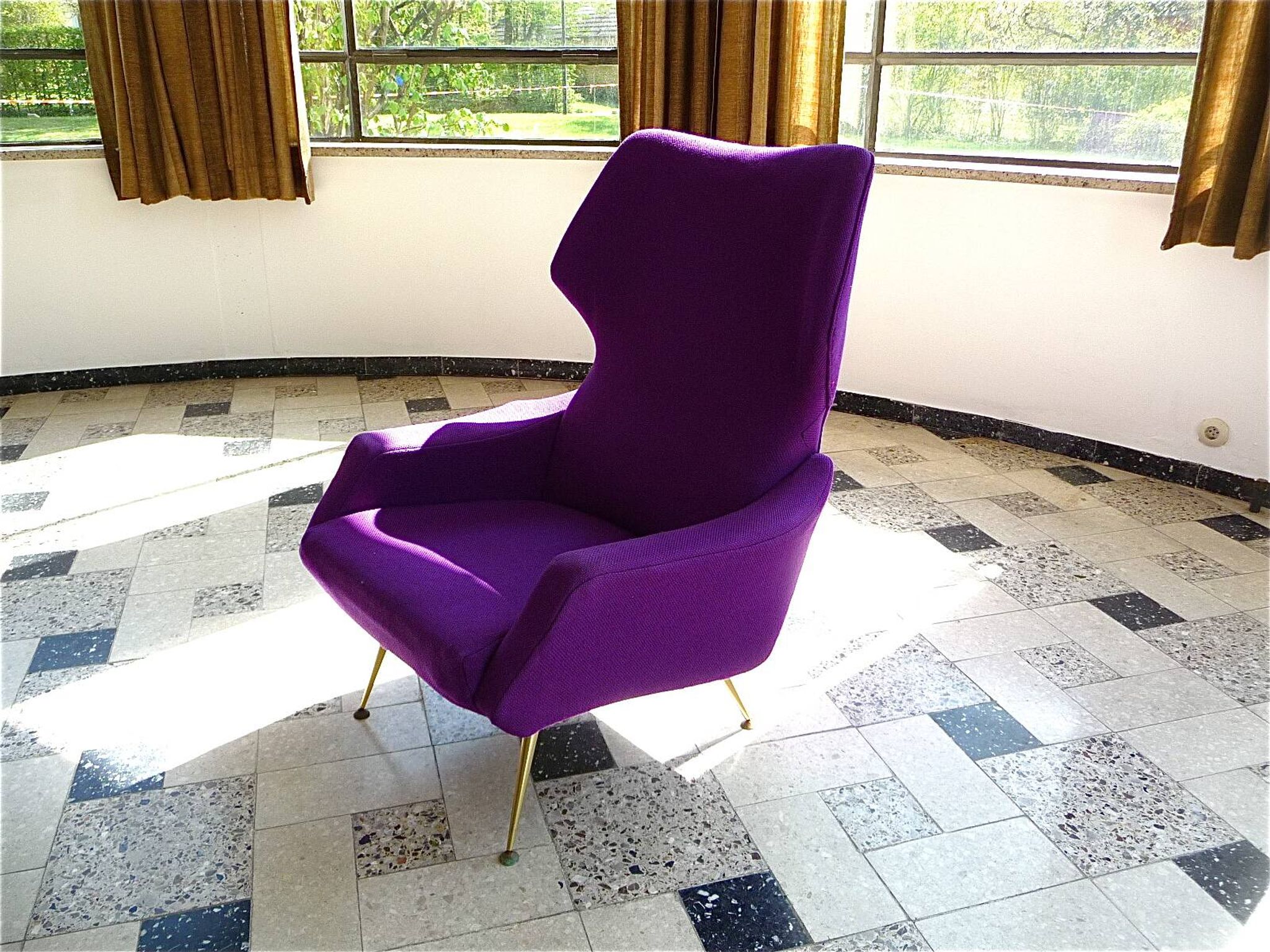 Rare Wingback Lounge Chair by Rudolf B. Glatzel for Alfred Kill, Germany 1950s