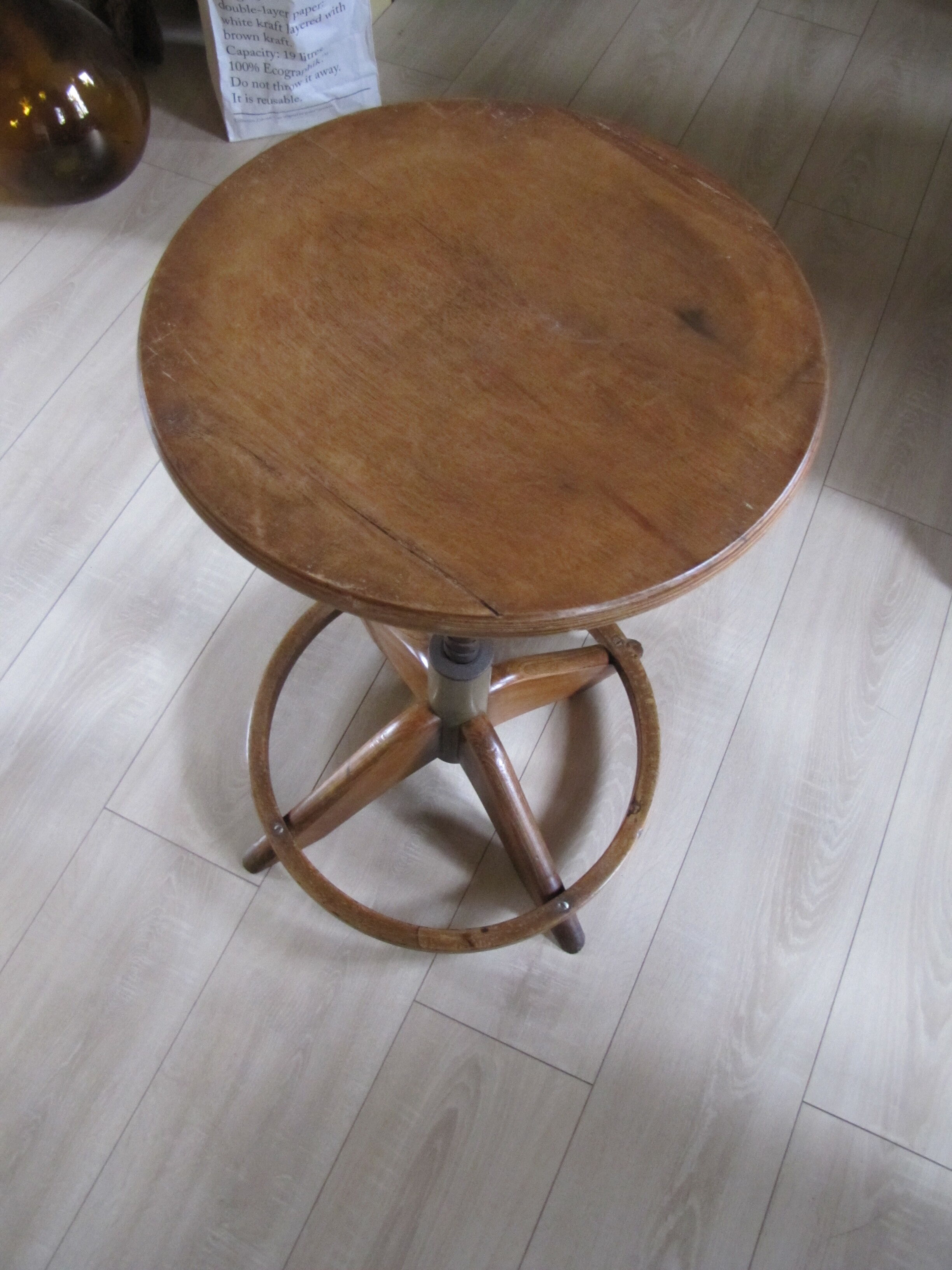 Stool workshop curved wood 1940