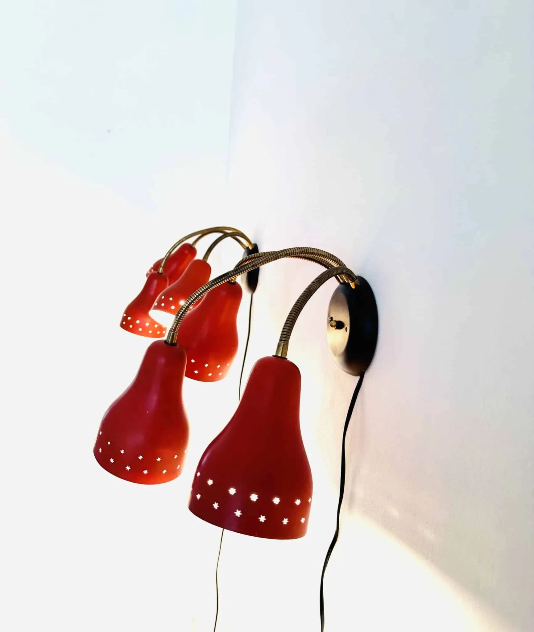 3-Armed Wall Lamp By H. Busquet For Hala Zeist, The Netherlands, 1950S