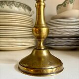 Golden brass candle holder