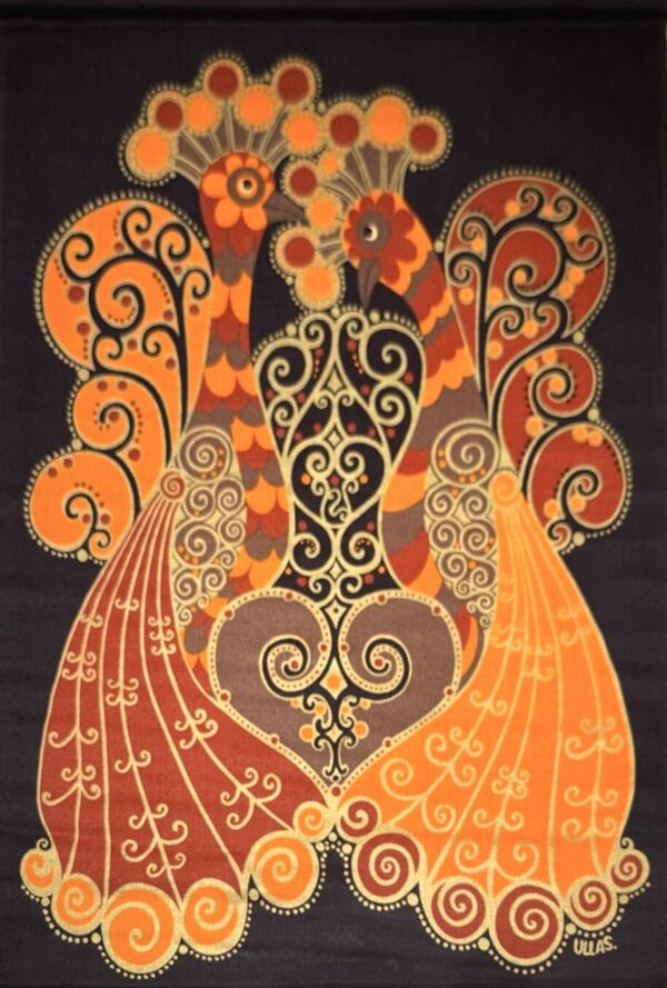 Tapisserie -Tenture Coq en Toile de Jute