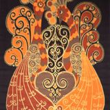 Tapestry - Rooster Hanging in Burlap