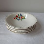 Coupelles vintage Digoin Sarreguemines. Décalcomanies de fleurs