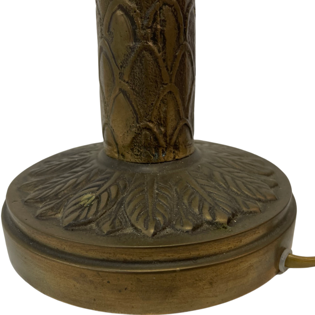 Vintage palm tree lamp base 1960s brass mid century