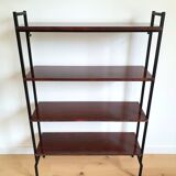 Brutalist shelf in metal and formica 1950s