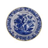 Large Delft Earthenware Plate from the 18th Century
