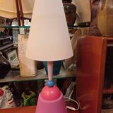 Large colorful ceramic lamp from the 80s, calbret lighting