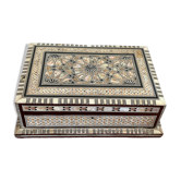 Large box jewelry box wood and mother-of-pearl