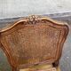 2 Louis XV style chairs in solid oak with rush seating from La Meublerie Meulin.