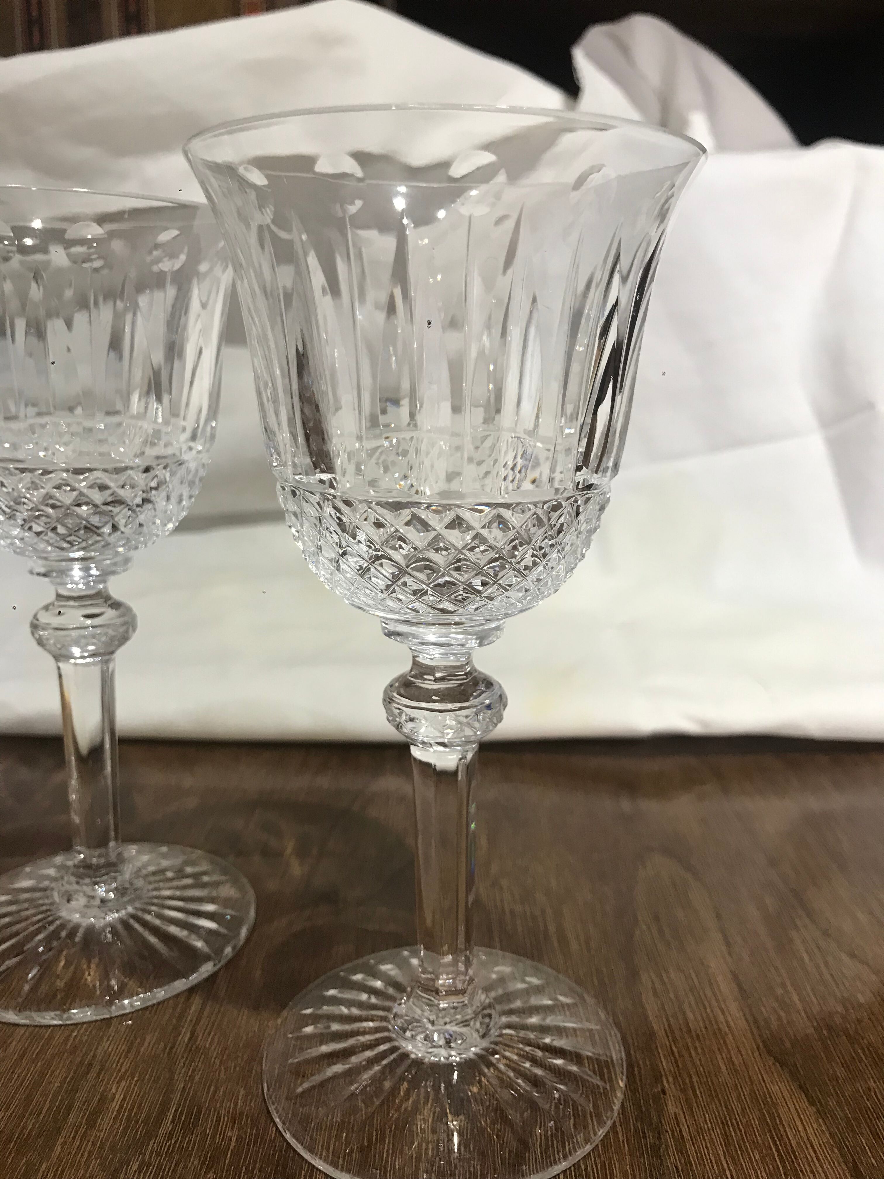 5 verres à vin cristal Saint Louis modèle Tommy