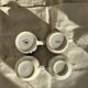 Lot de 4 grandes tasses vintage dépareillées en porcelaine bleu et blanche - Cottage core