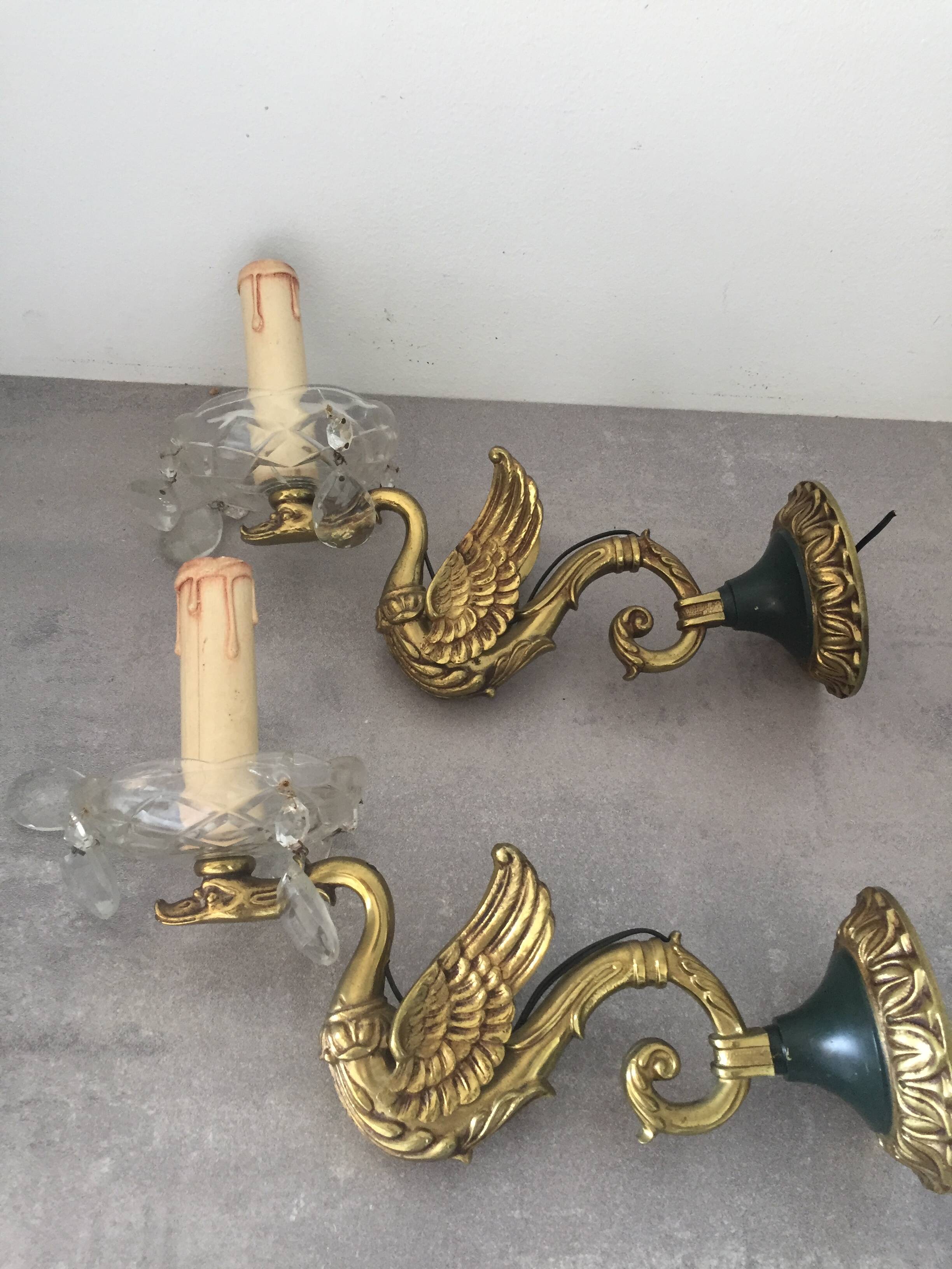 Pair of Empire style wall lights