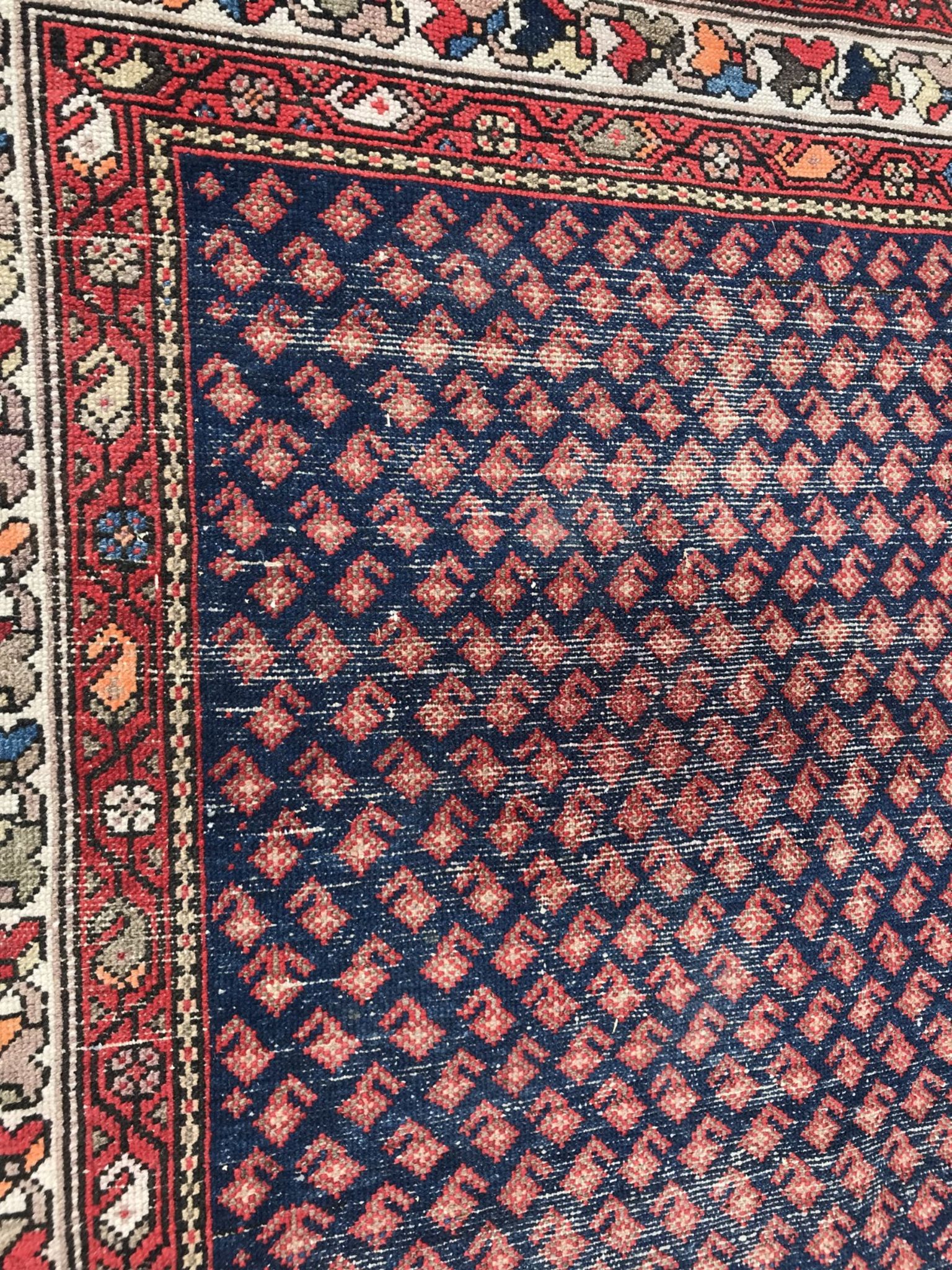 Carpet old malayer corridor Iran 106 X 390 CM