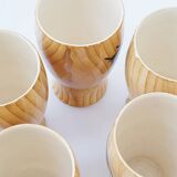 Service a orangeade grandjean jourdan vallauris ceramic faux-wood 1950 vi