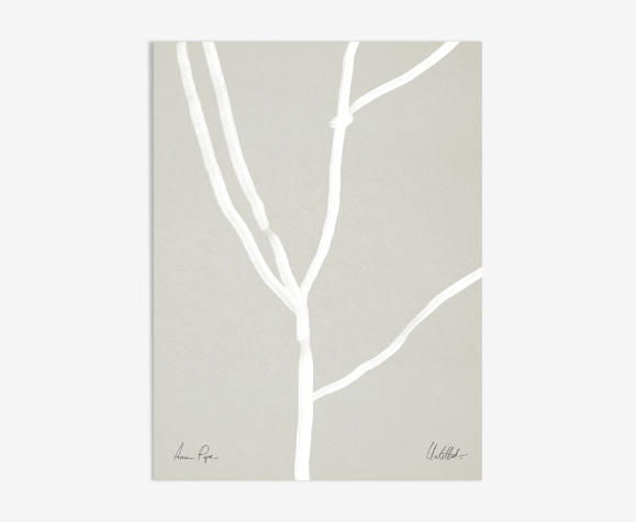 Lignes abstraites sur impression giclée grise, 50x70cm