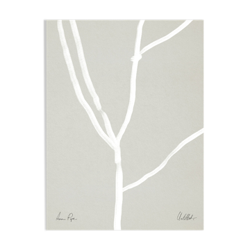 Abstract lines on grey giclee print, 50x70cm