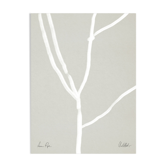 Abstract lines on grey giclee print, 50x70cm