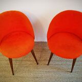 Pair of chairs 70's "moumoute"