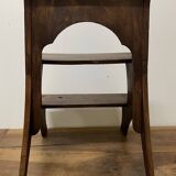 Walnut bookcase step stool