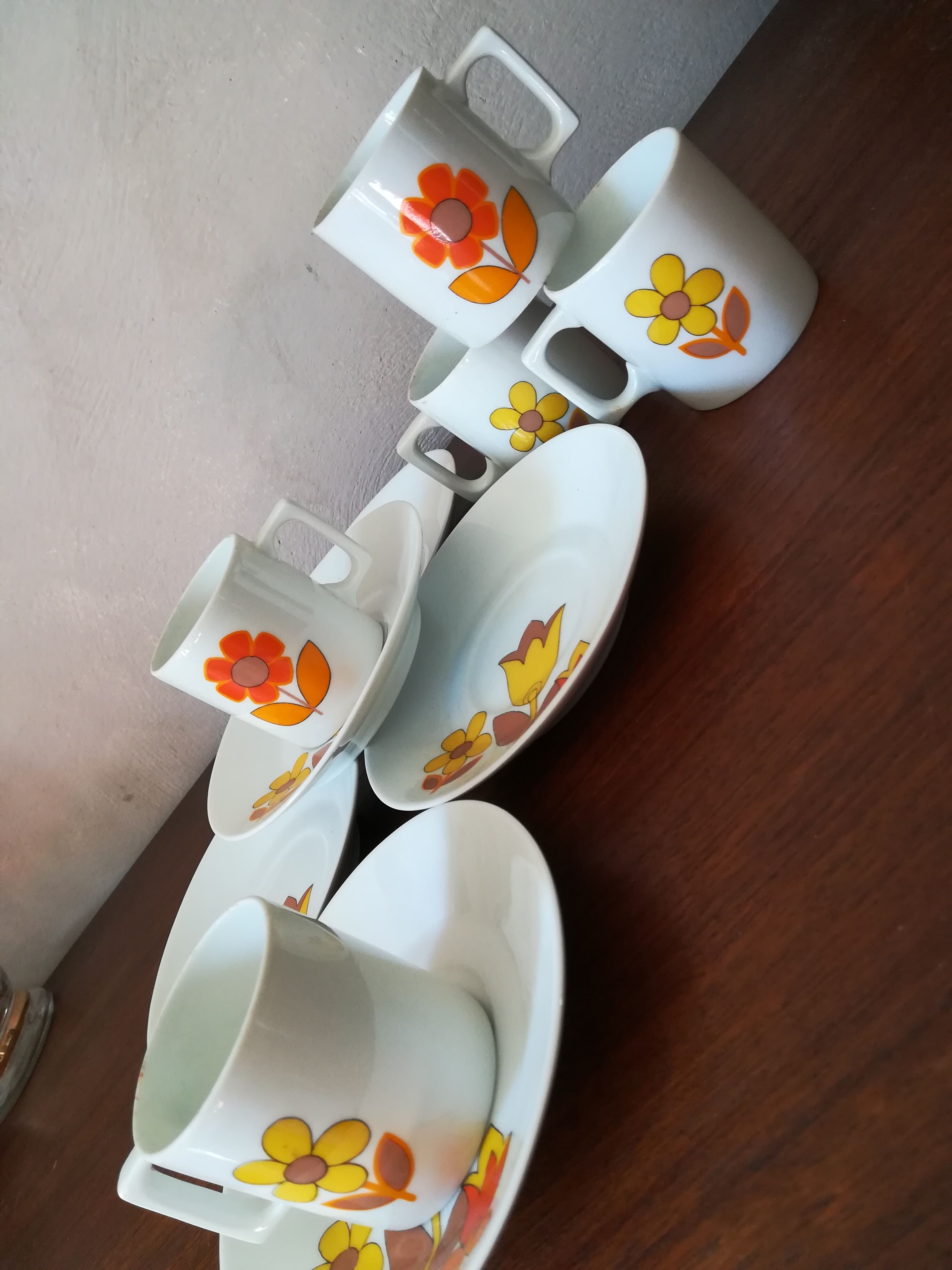 5 porcelain espresso cups