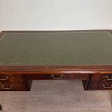 Very large Louis XVI style center minister desk in mahogany and fillets