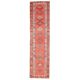 Vintage Turkish Oushak handmade wool cotton orange runner rug 83x336