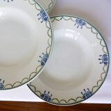 4 vintage soup plates from St Amand 220643