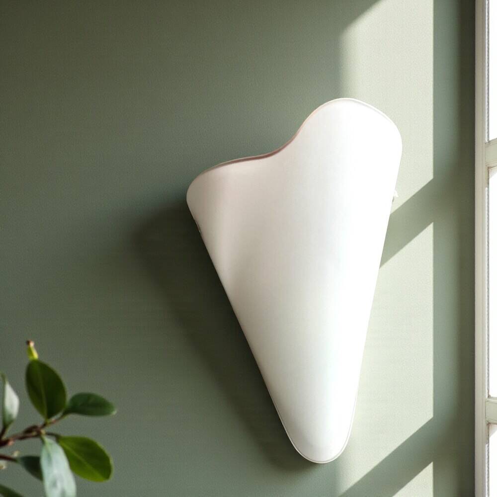 White  glass conical wall sconce lamp