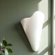 White  glass conical wall sconce lamp