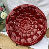 Burgundy braided ceramic bowl