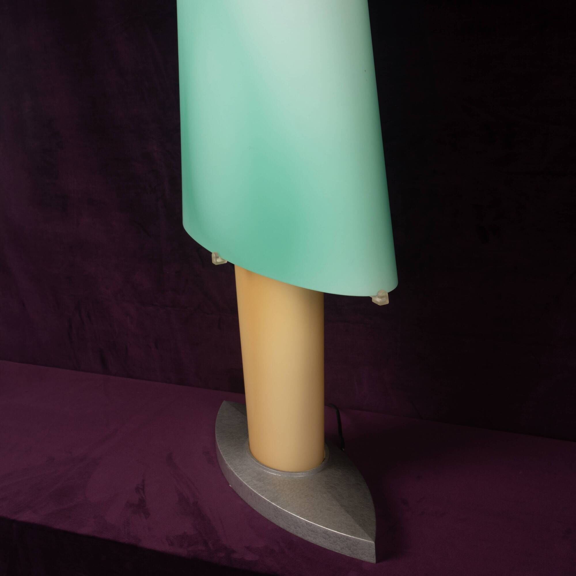 Daniela Puppa 1991 Italian Model 2850 Colored Glass Table Lamp for Fontana Arte