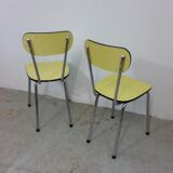 Table and chairs in formica yellow