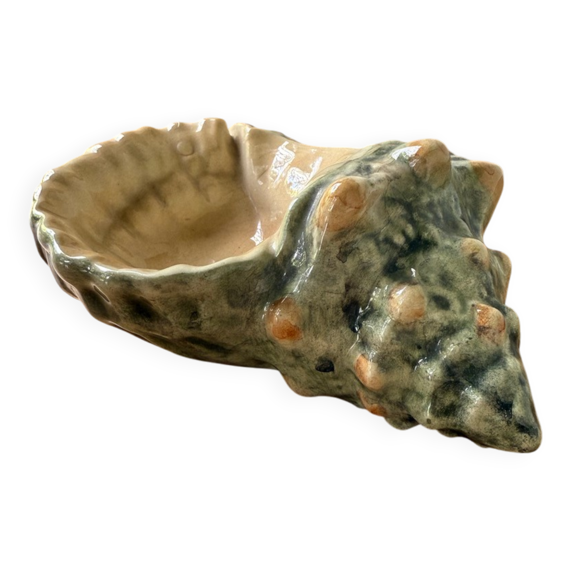 Ceramic shell empty pocket or ashtray 1970