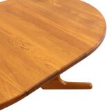 Ronde 1x verlengbare deense teak  Dyrlund eettafel 'Ommel'