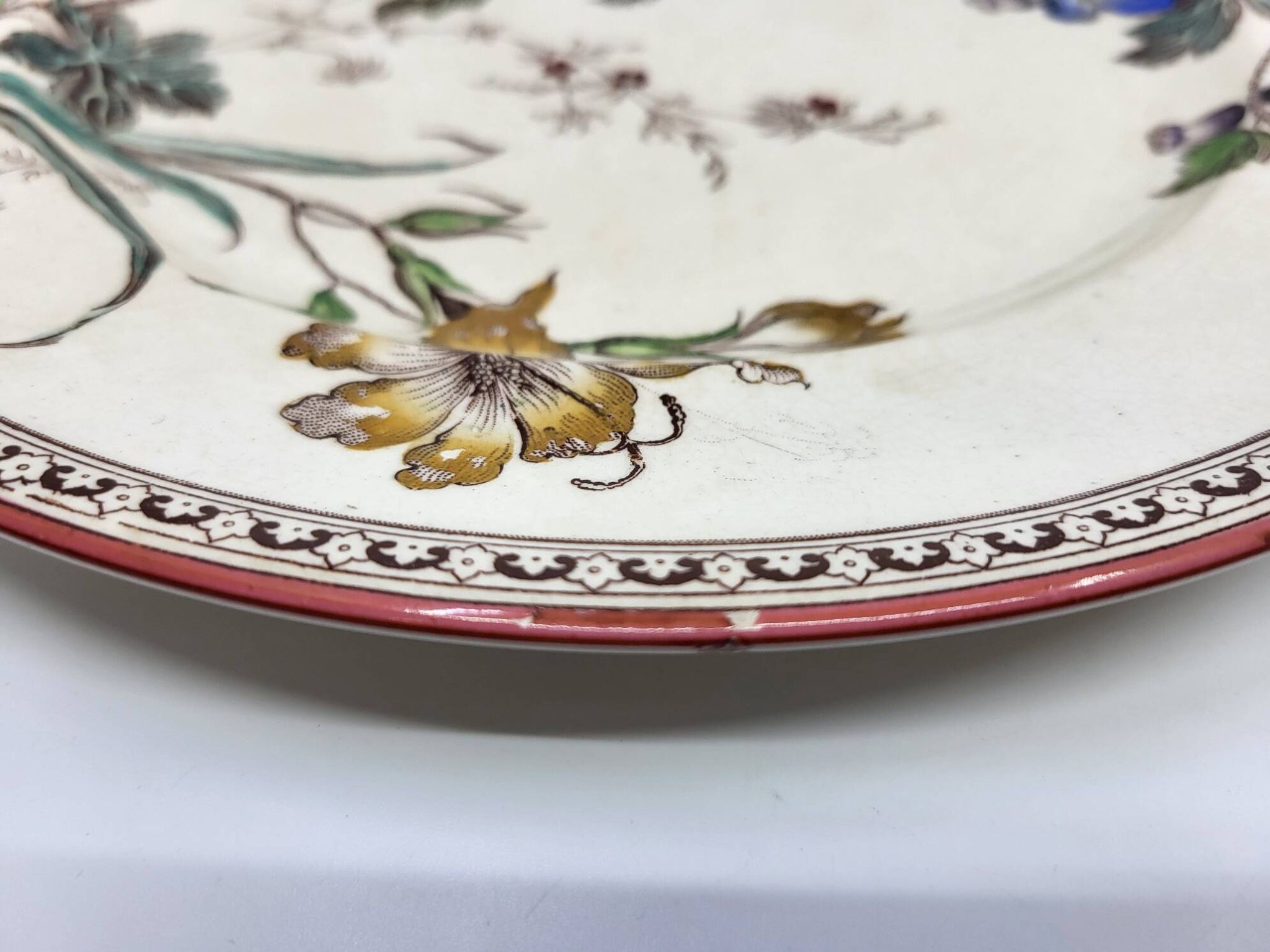 Victorian plate set by Brownfield & Sons model "Texas" England 1880
