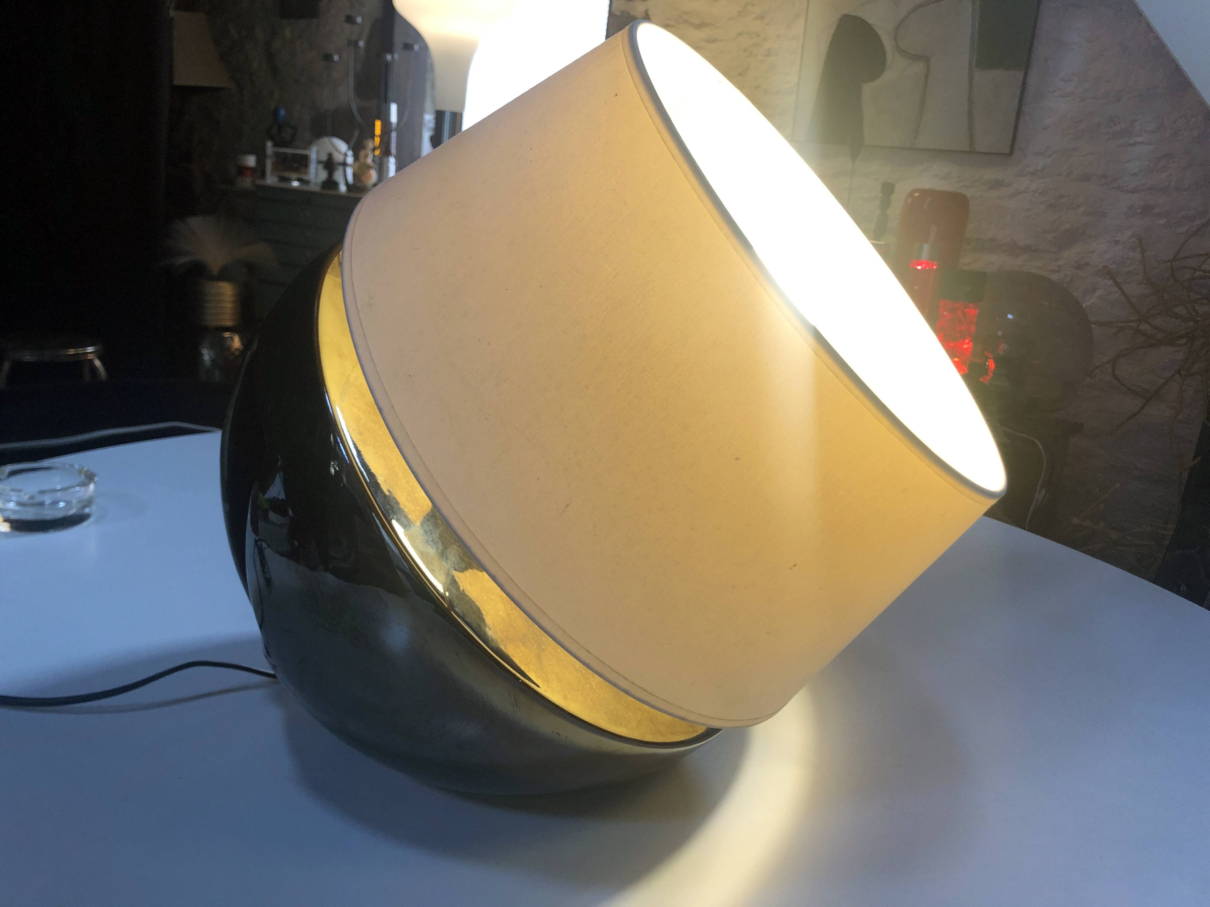 Large Vintage Lamp • Glazed Earthenware • Louis Drimmer • Space Age • 1960
