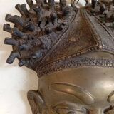 Large bronze Bamoun mask